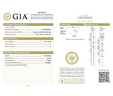 Square Modified Brilliant 1.41 CTW J I1 H I1 GIA Diamond Studs 14K White Gold