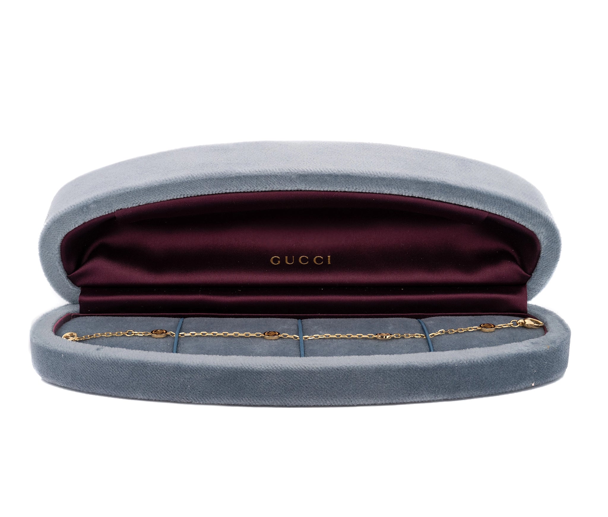 Gucci 18K Interlocking Station Bracelet