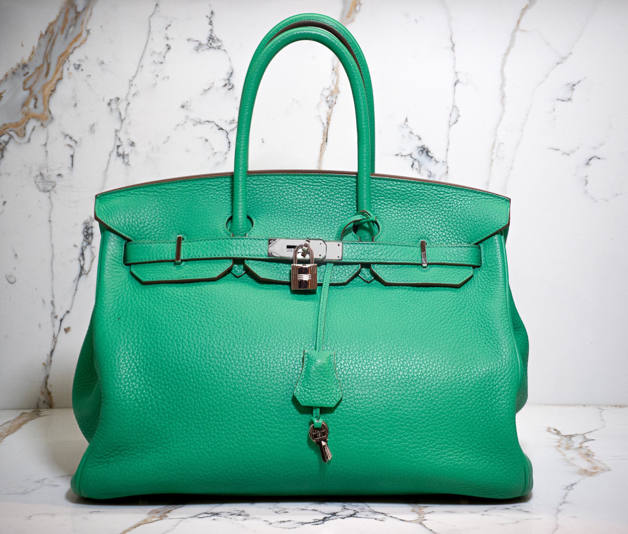 Hermes Taurillon Clemence BIRKIN 35 Menthe