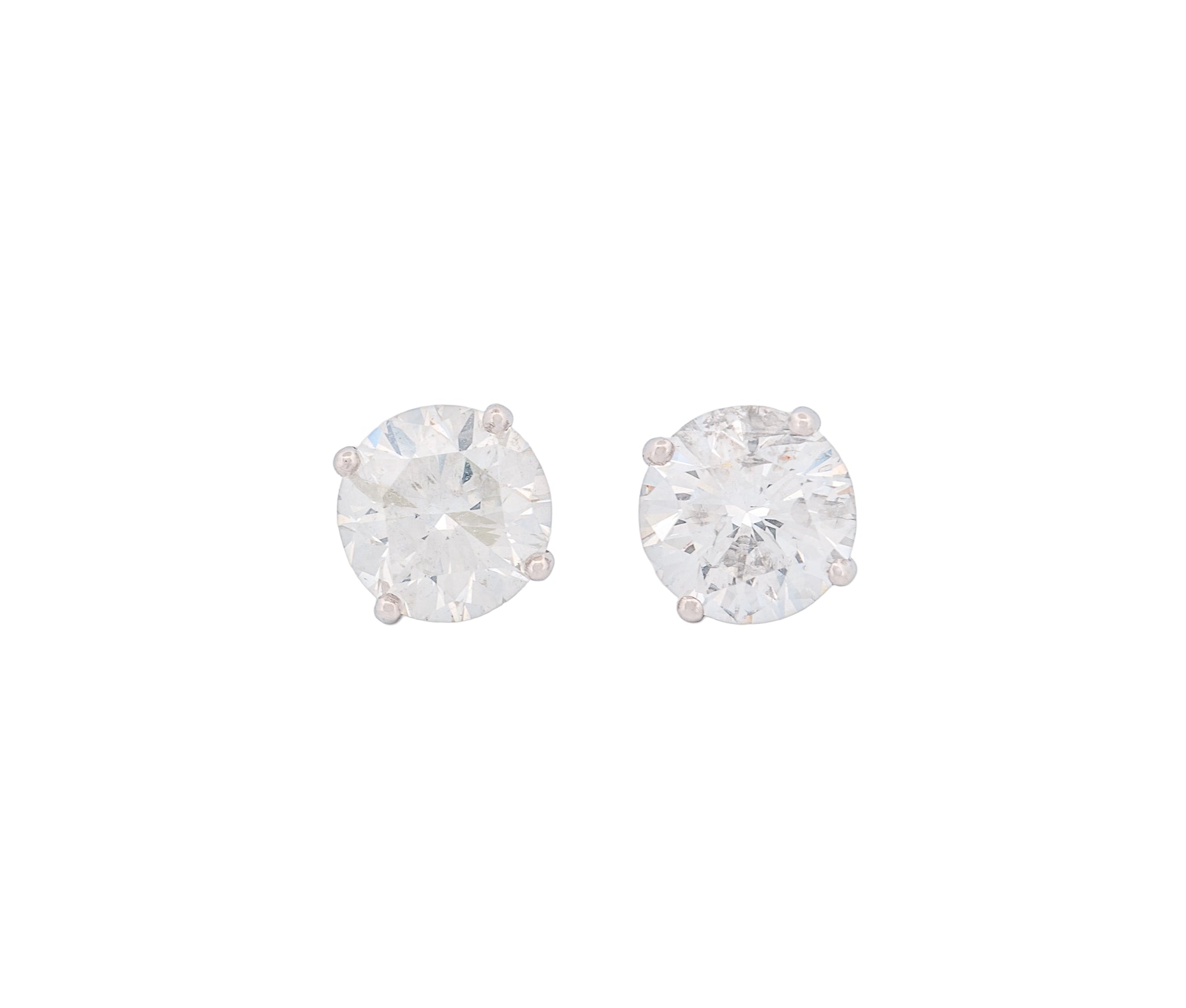 Round Brilliant CTW Other 0 I I2 GIA Diamond Studs 14K White Gold