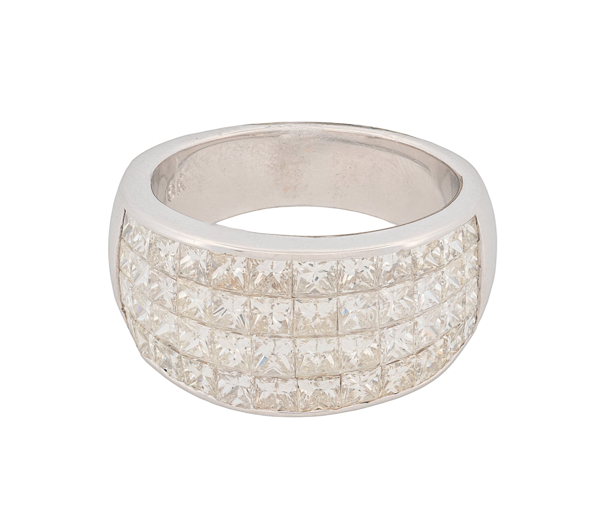 Bands 18K 3.5 CTW Princess Natural Diamonds