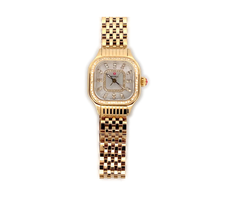 Michele Meggie Gold Diamond Watch 30 mm