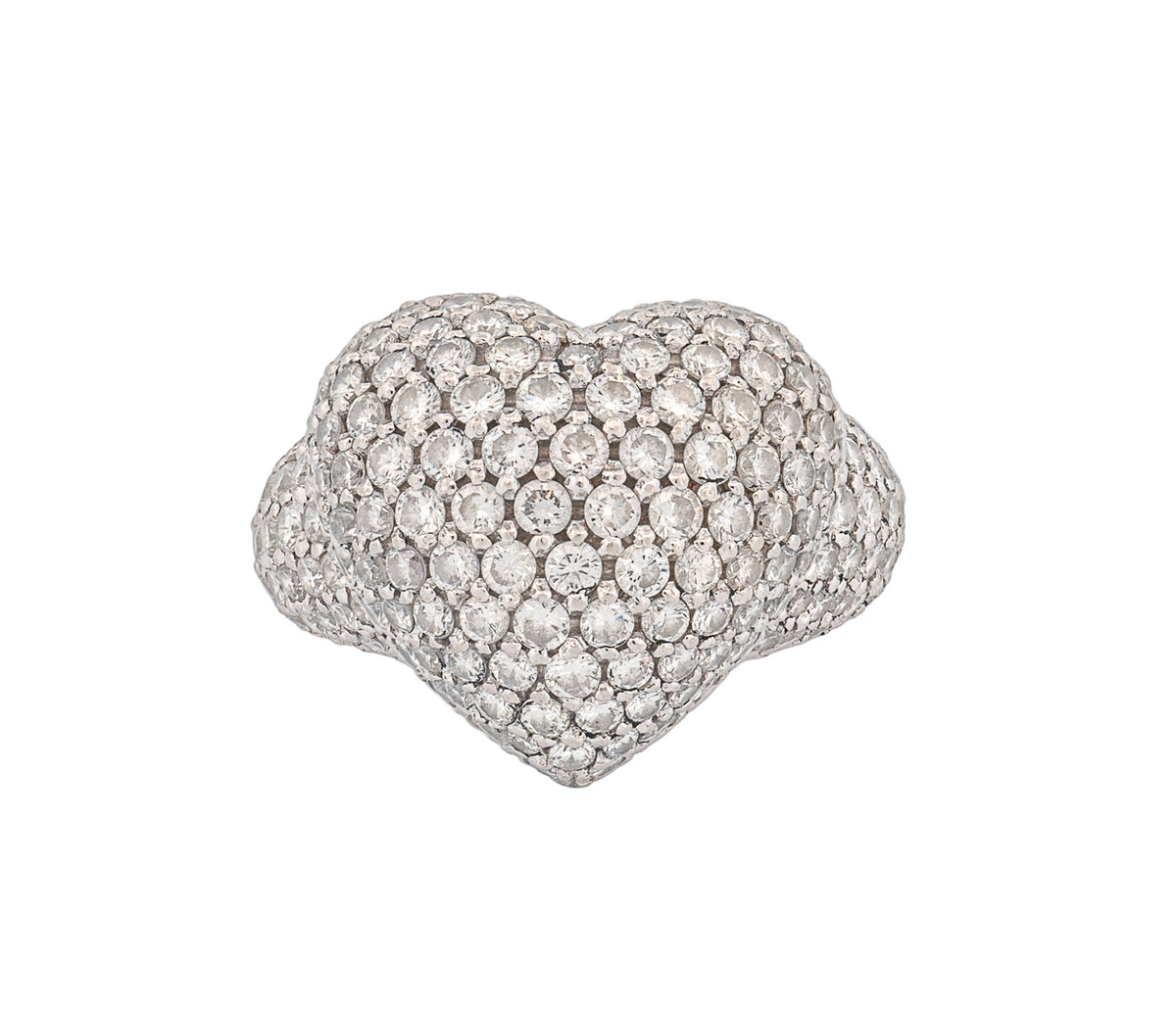 Platinum 2.77ct Diamond Heart Ring