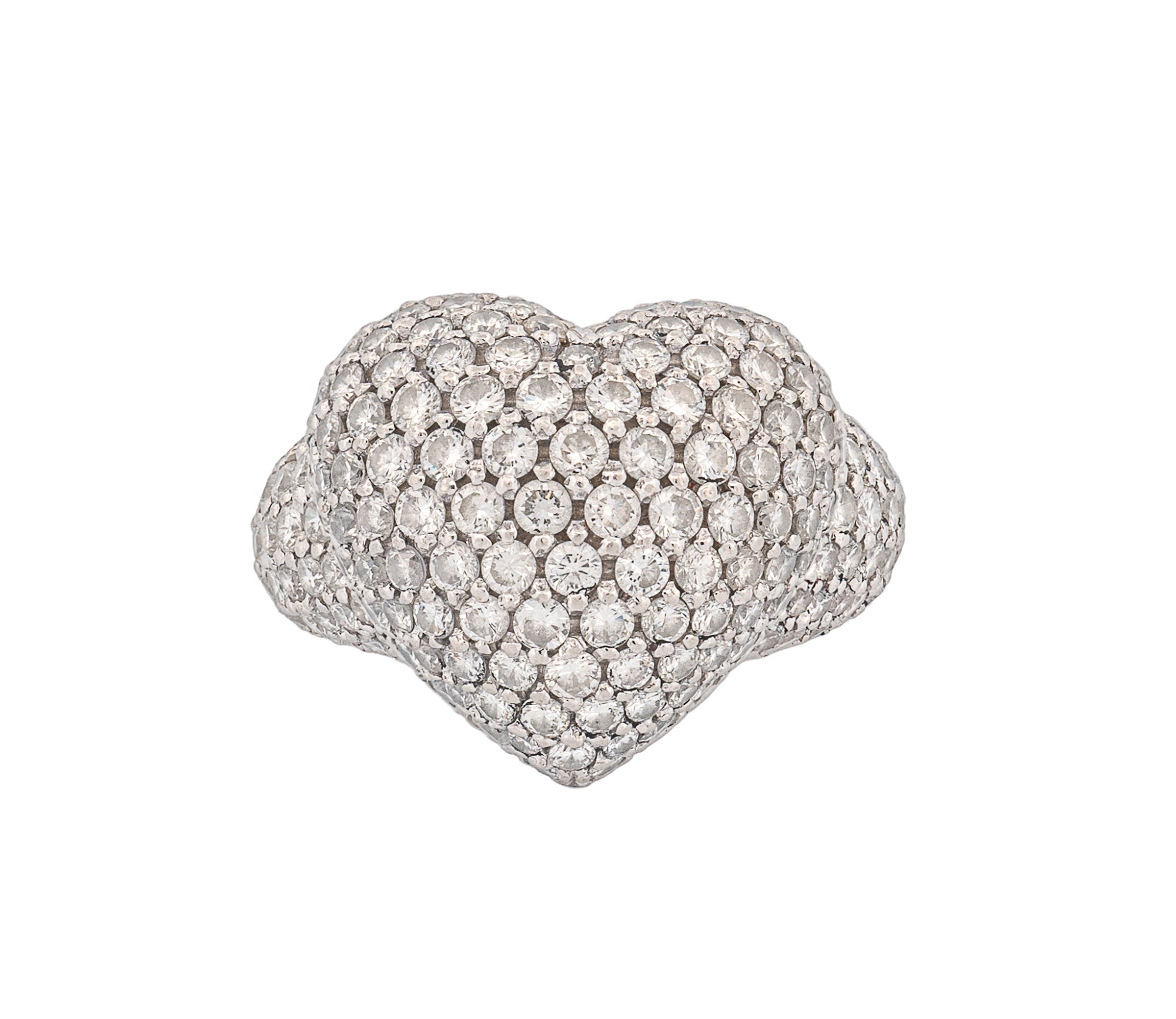 Platinum 2.77ct Diamond Heart Ring