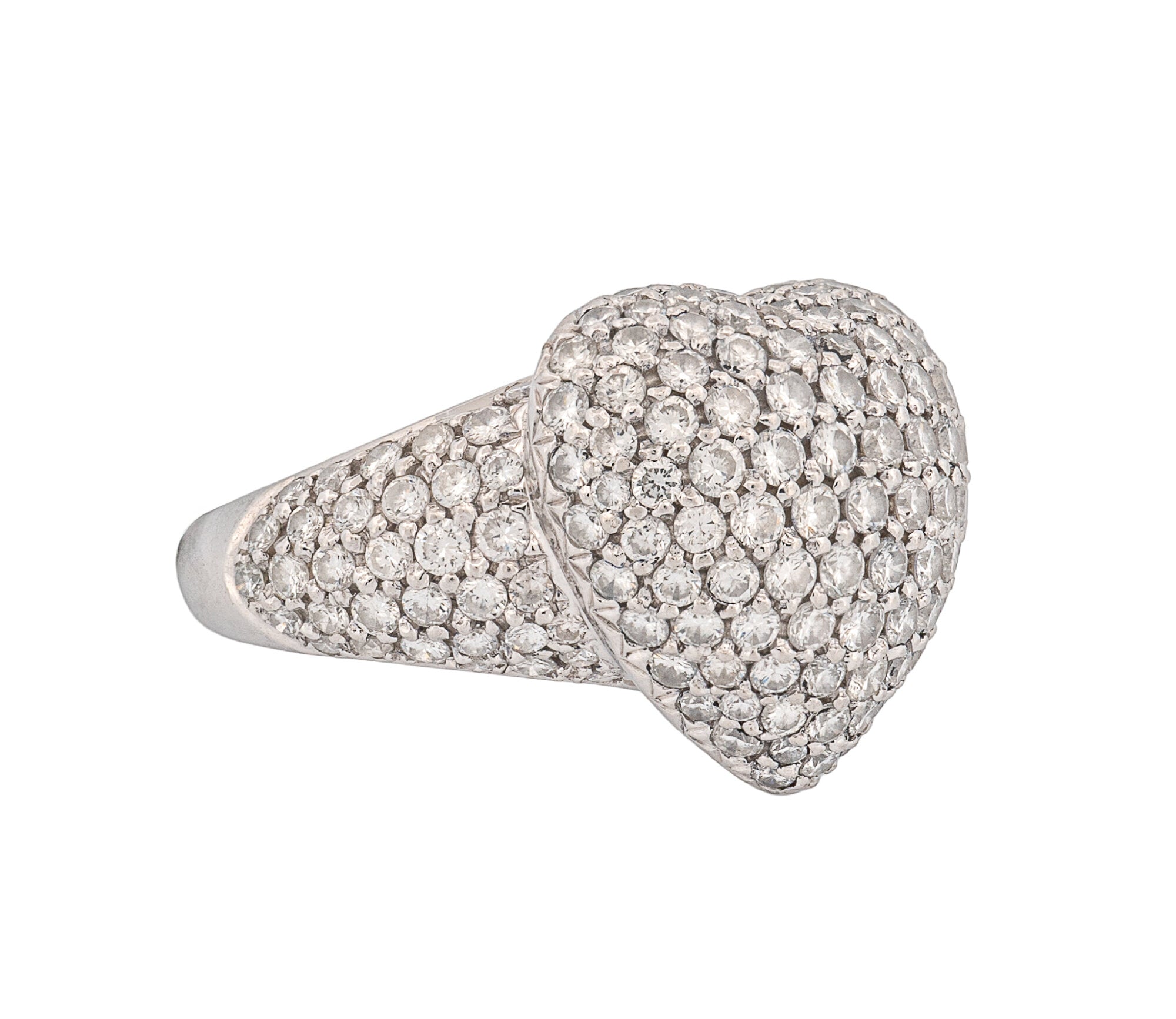 Platinum 2.77ct Diamond Heart Ring
