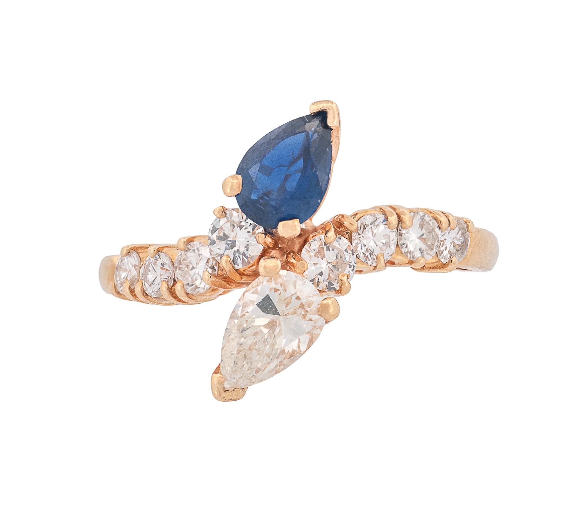 Gemstone 14K 0.78ct CTW Pear Natural Diamonds
