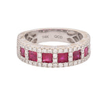 14K White Gold 1.44cttw Ruby & Diamond Ring
