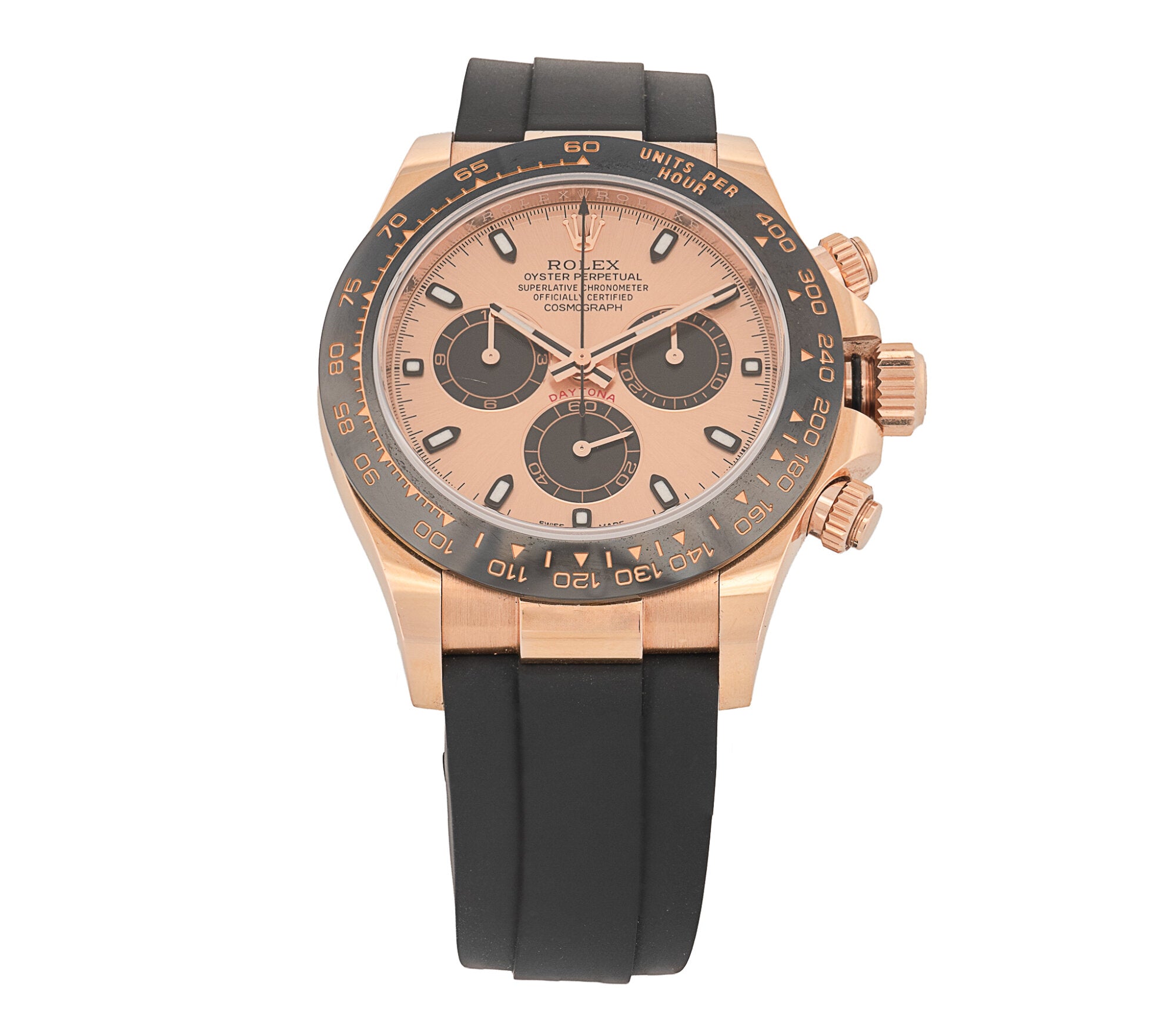 Rolex Daytona 18k Rose Gold with Black Ceramic Bezel