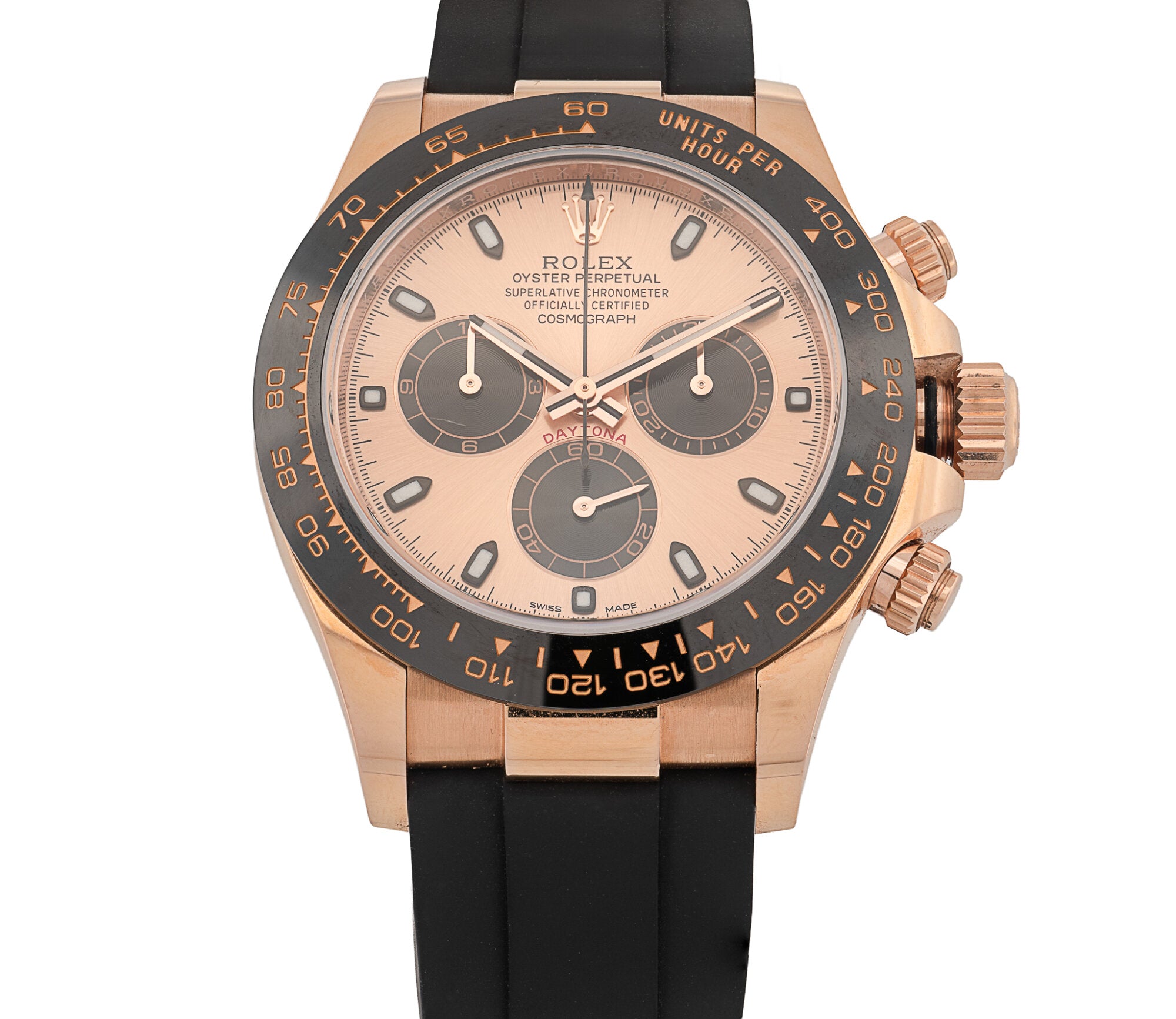 Rolex Daytona 18k Rose Gold with Black Ceramic Bezel
