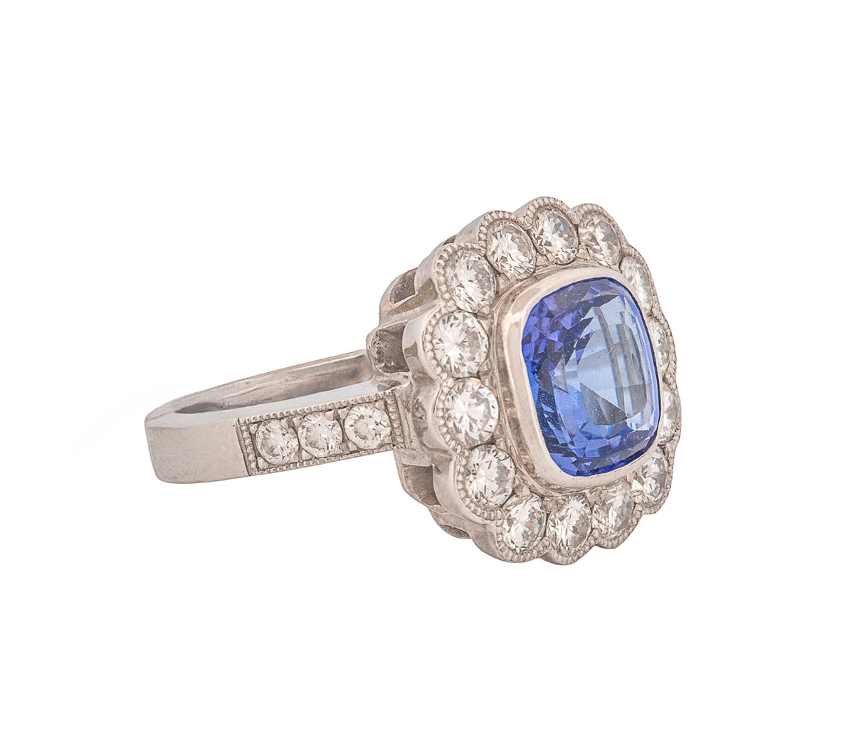 Gemstone 14K 5.04ct CTW Cushion Tanzanites
