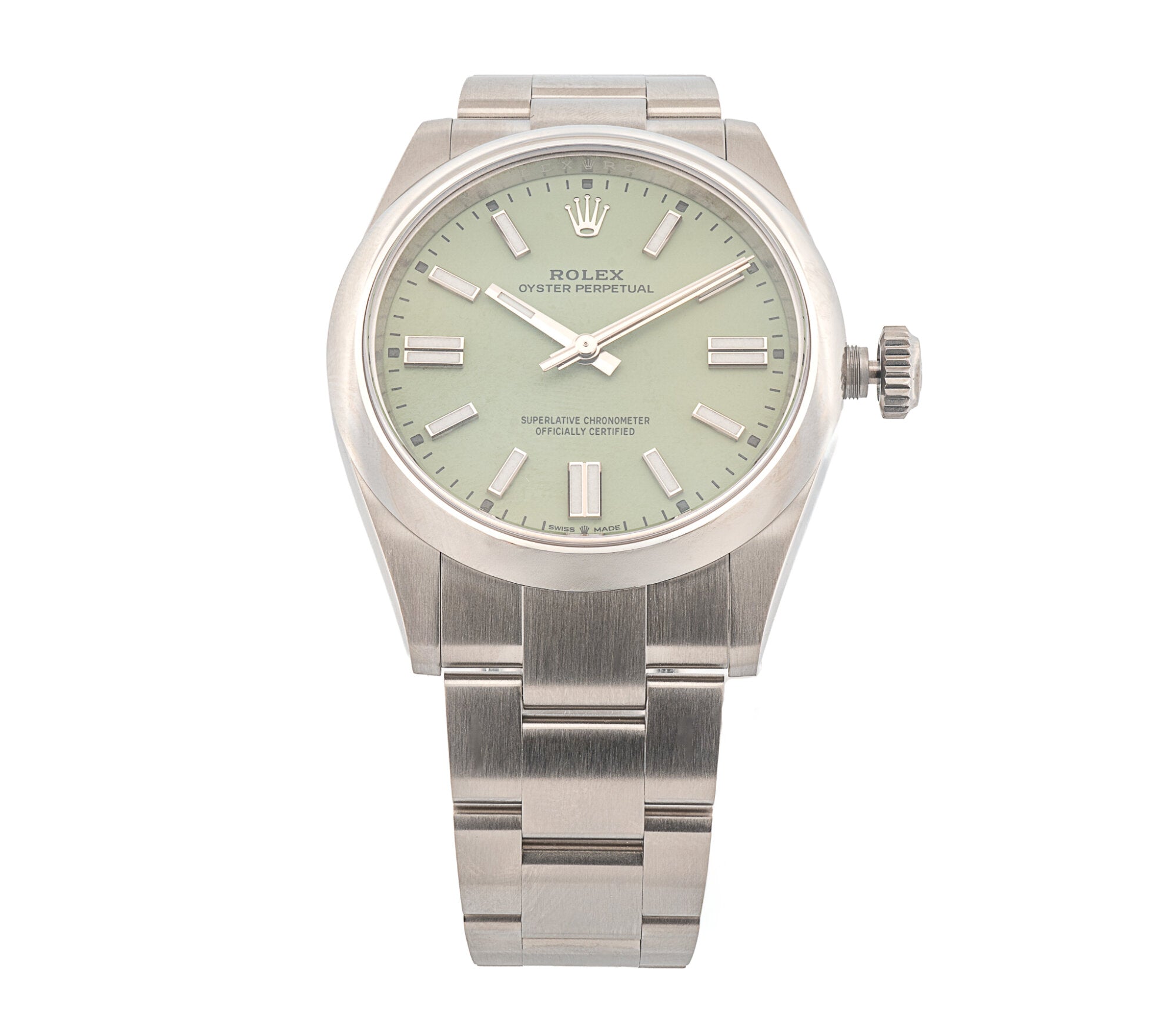 Rolex Oyster Perpetual 41mm (Ref. 134300) - Stainless Steel, Pistachio Dial