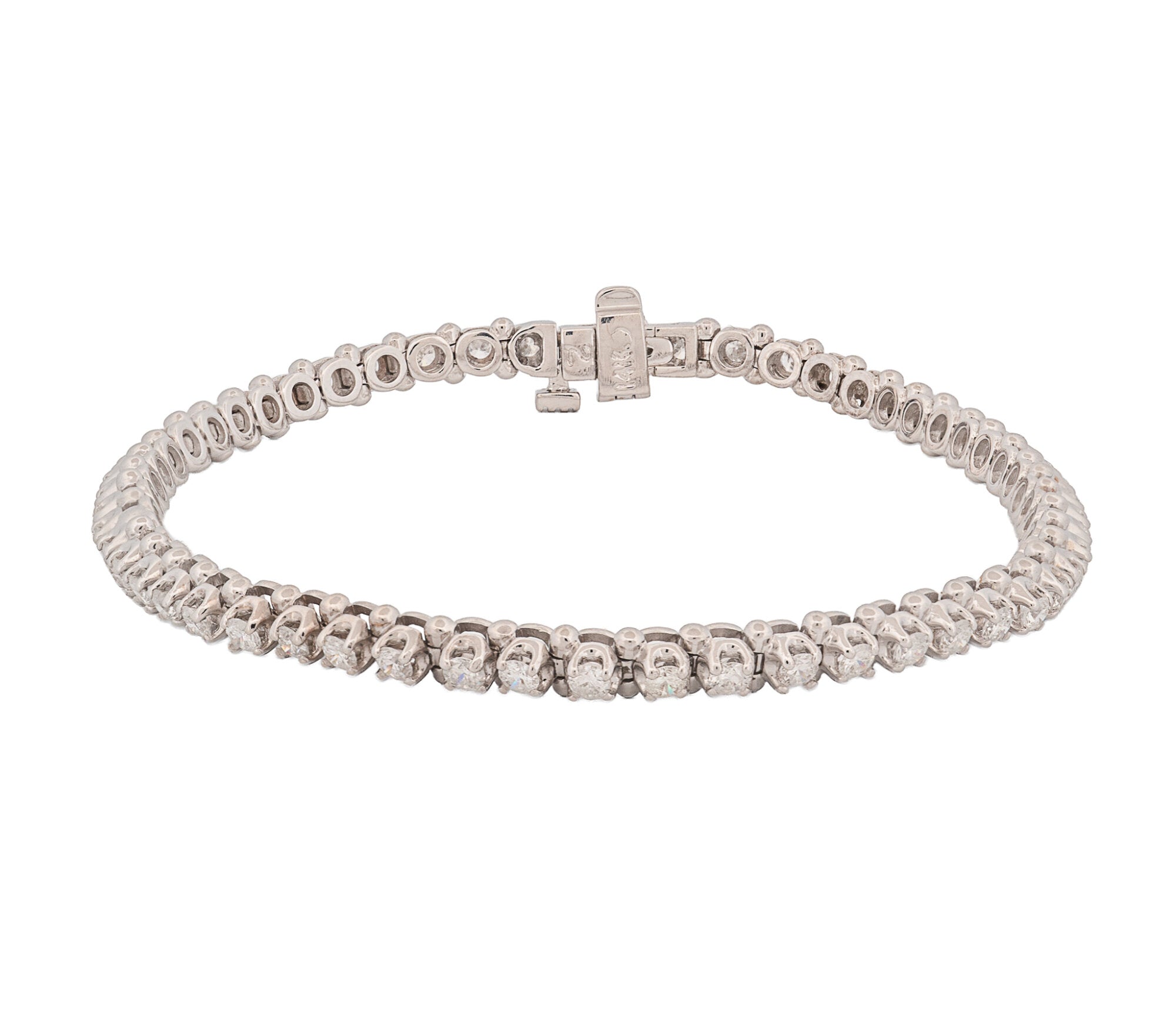 14K White Gold 1.85ct Diamond Bracelet