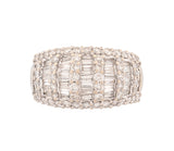 14K White Gold 1.66 cttw. Round & Baguette Cut Diamond Ring