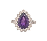 Gemstone 14K 3.80 CTW Pear Amethysts