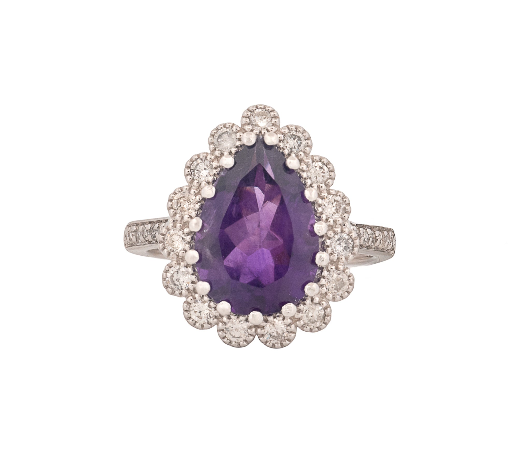 Gemstone 14K 3.80 CTW Pear Amethysts