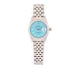 Rolex Datejust 36mm Stainless Steel Tiffany Blue Diamond Dial Automatic Watch Model 16234 Mint Condition