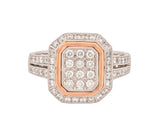 18K White & Yellow Gold 0.60Ct Simon G. Diamond Cluster Style Ring