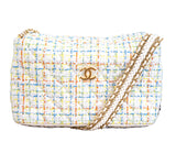 Chanel Multi-Color Tweed Clutch With Chain