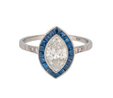 Platinum Marquise Sapphire Ring