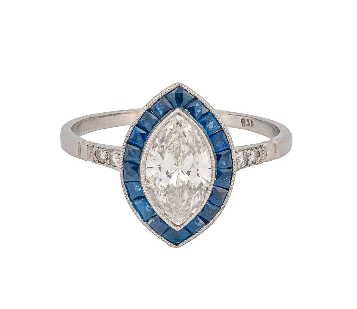 Platinum Marquise Sapphire Ring