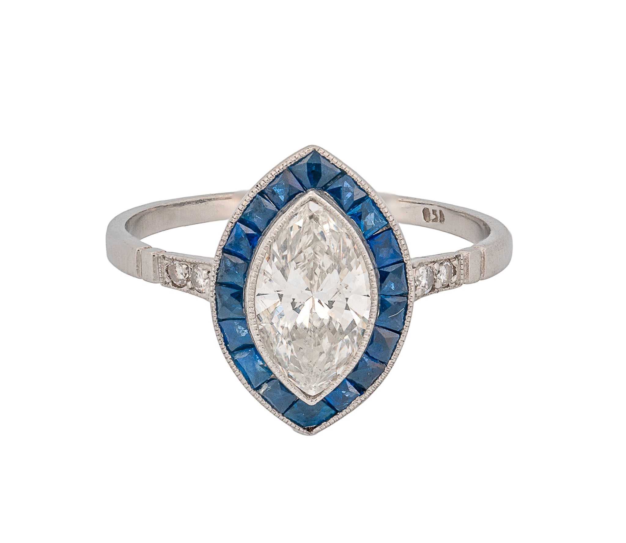 Platinum Marquise Sapphire Ring