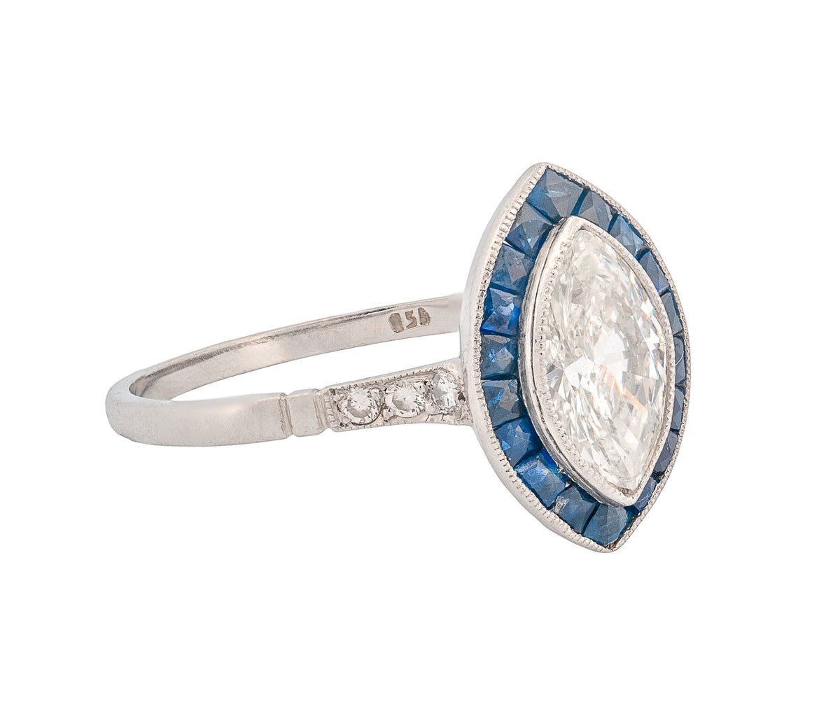 Platinum Marquise Sapphire Ring