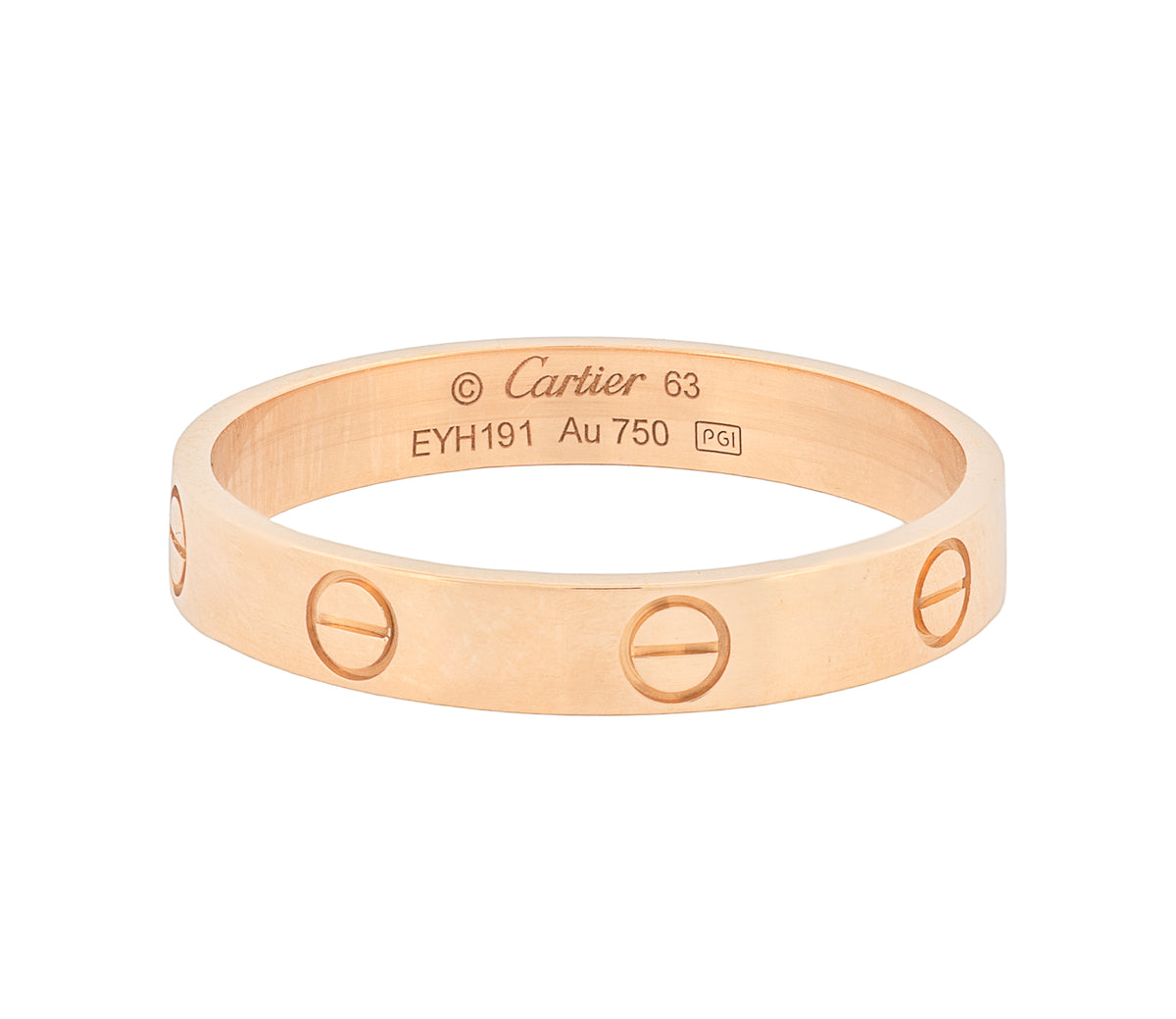 Cartier Love Ring 18K Yellow Gold Small Model Size 63