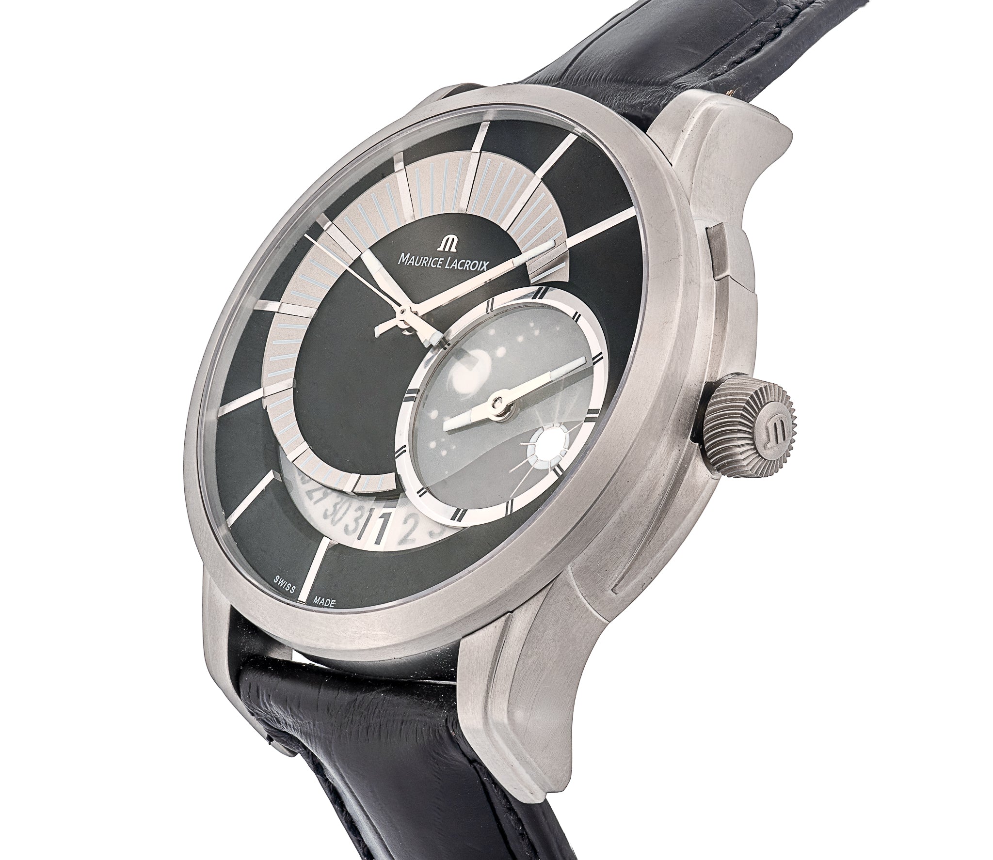 Maurice Lacroix Pontos Decentrique GMT Special Edition Men's 45mm Titanium Black Dial Automatic Watch 567/999