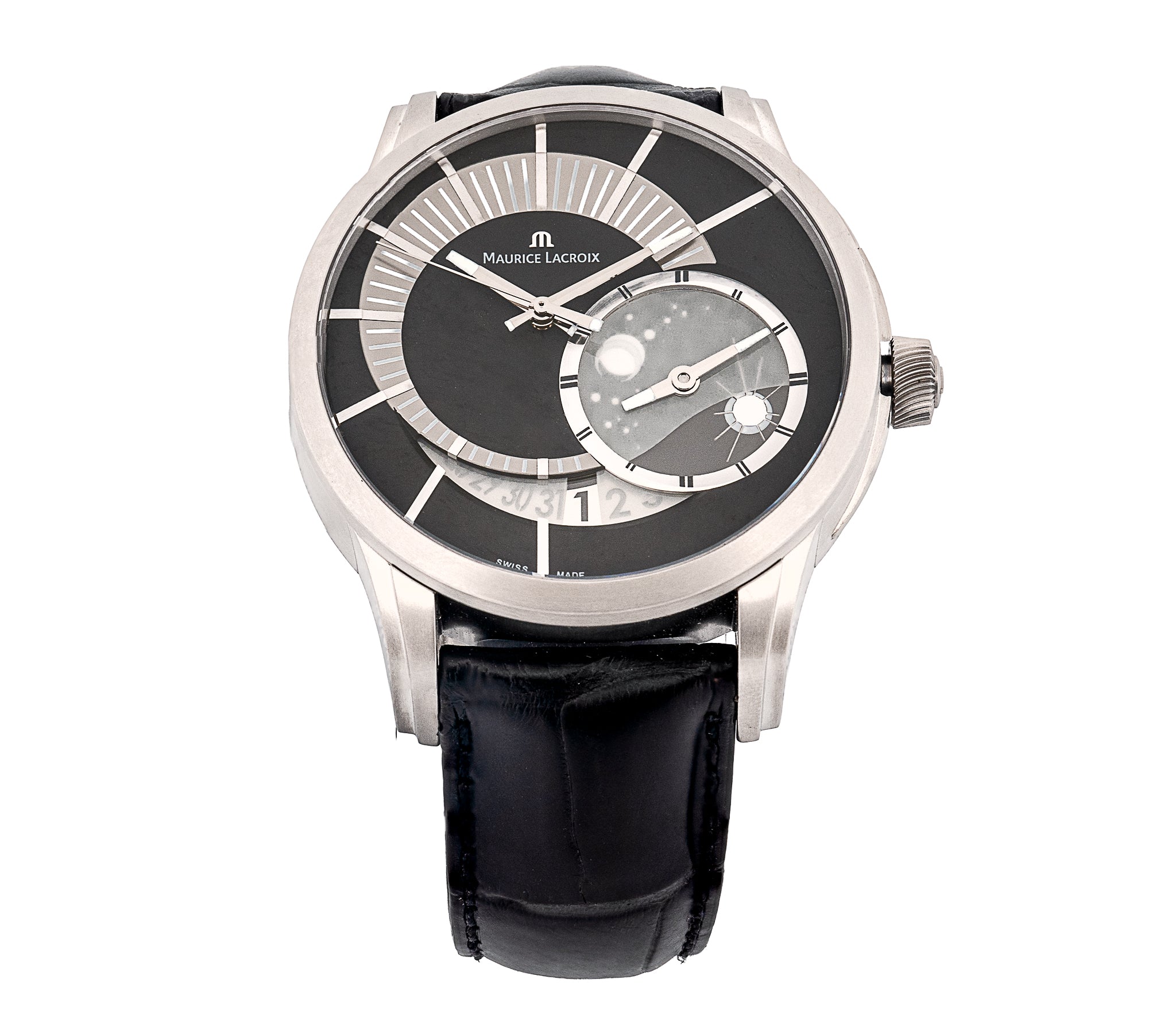 Maurice Lacroix Pontos Decentrique GMT Special Edition Men's 45mm Titanium Black Dial Automatic Watch 567/999
