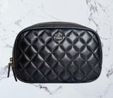 Chanel Black Quilted Cosmetic Bag