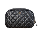 Chanel Black Quilted Cosmetic Bag