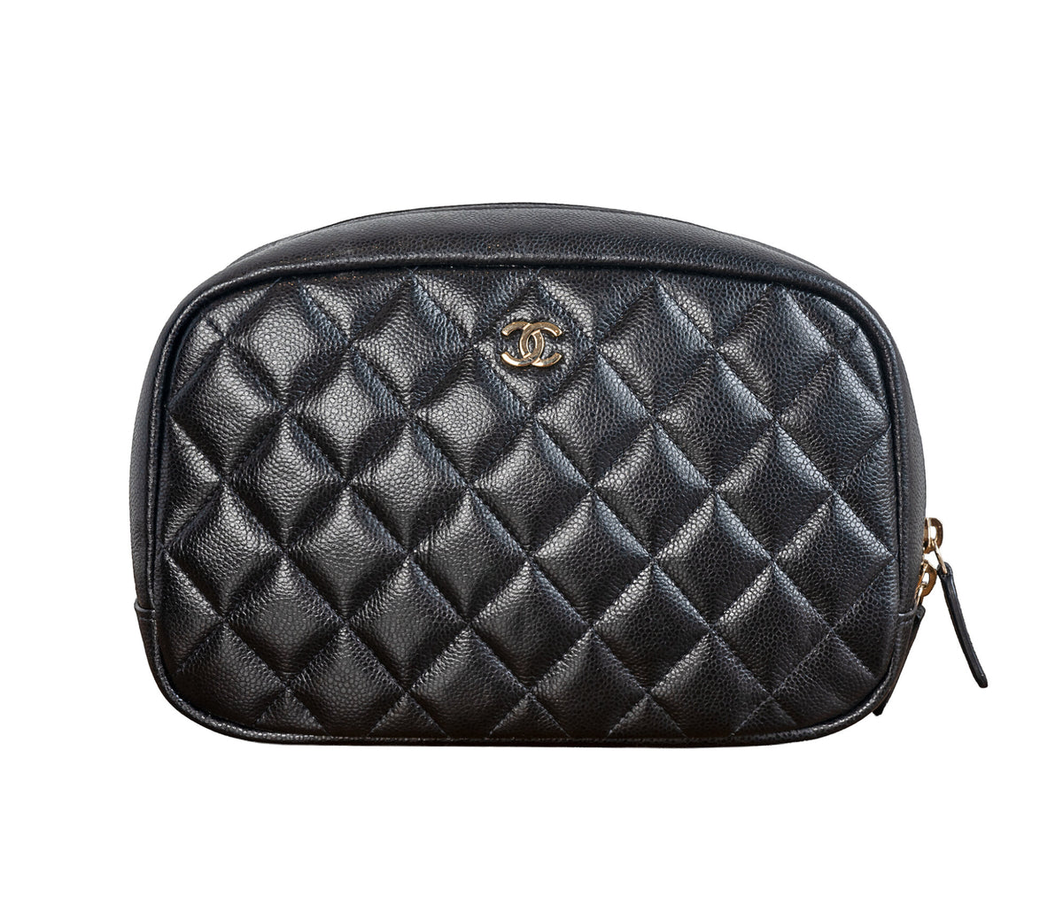 Chanel Black Quilted Cosmetic Bag