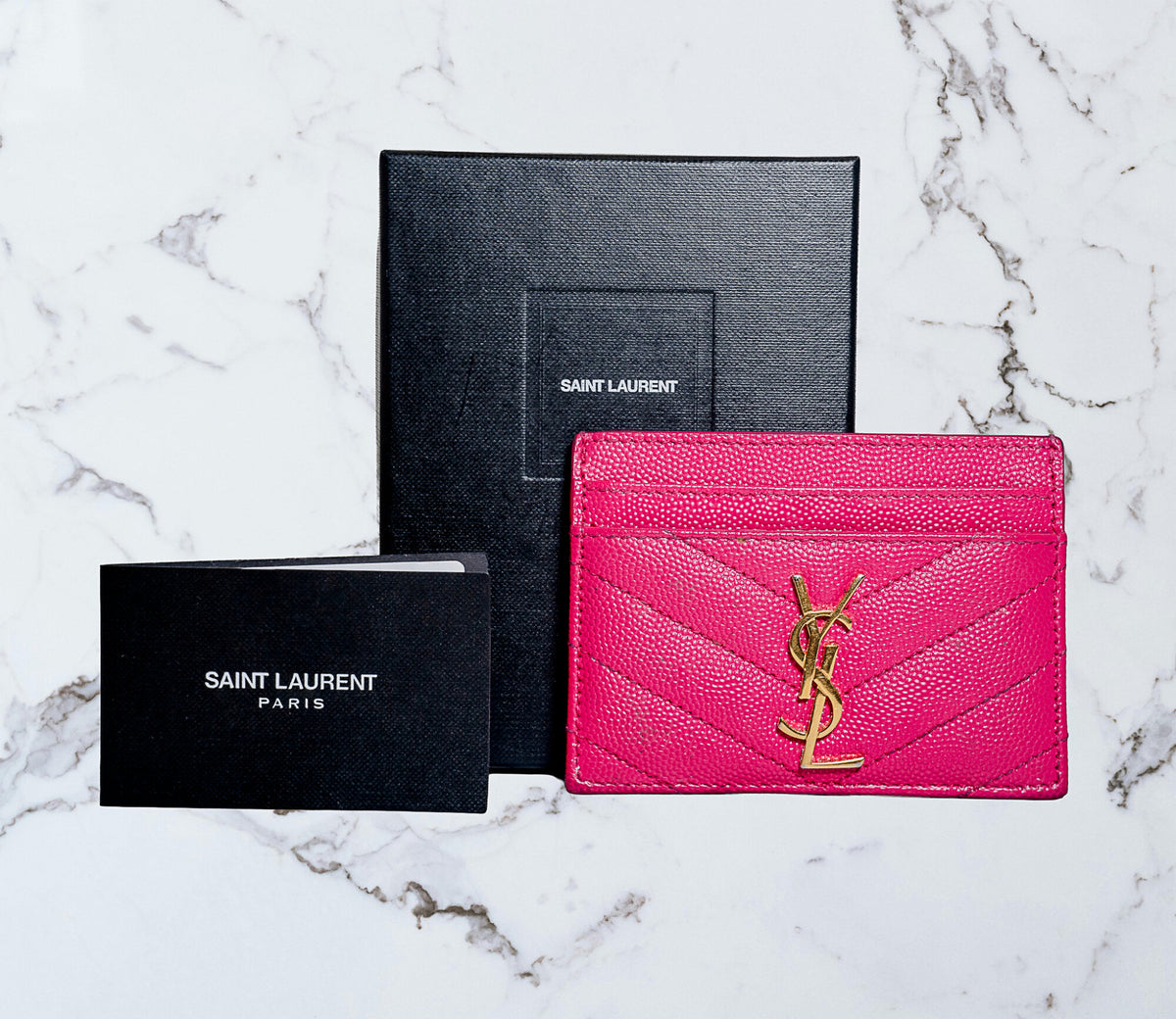 Saint Laurent Cassandre Matelasse Card Holder