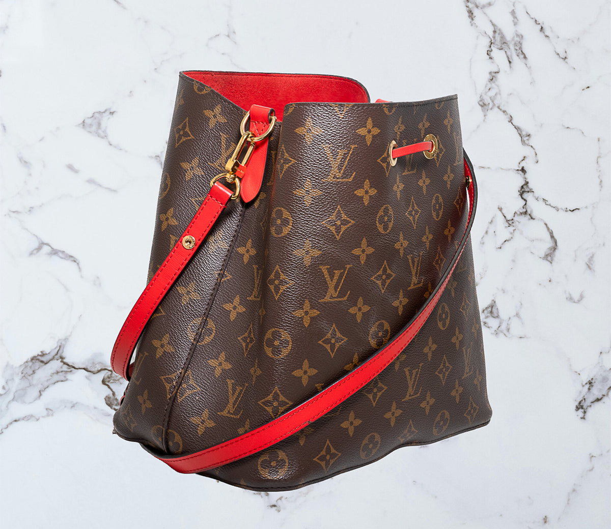 Louis Vuitton NeoNoe MM Monogram Canvas Coquelicot (Red)