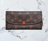 Louis Vuitton Monogram Bloom Flower Emilie Wallet Rouge