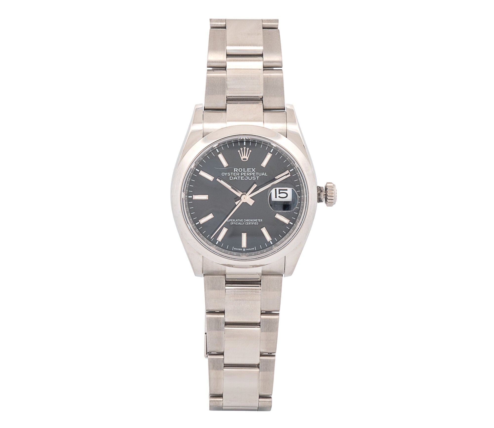 Rolex Datejust 36mm Stainless Steel Black Dial Automatic Watch 126200 with Box & Papers (2022)