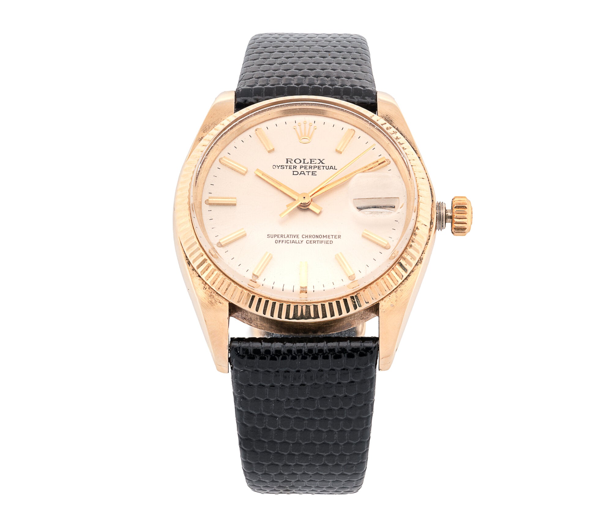 Vintage Rolex Oyster Perpetual Date 14K Gold