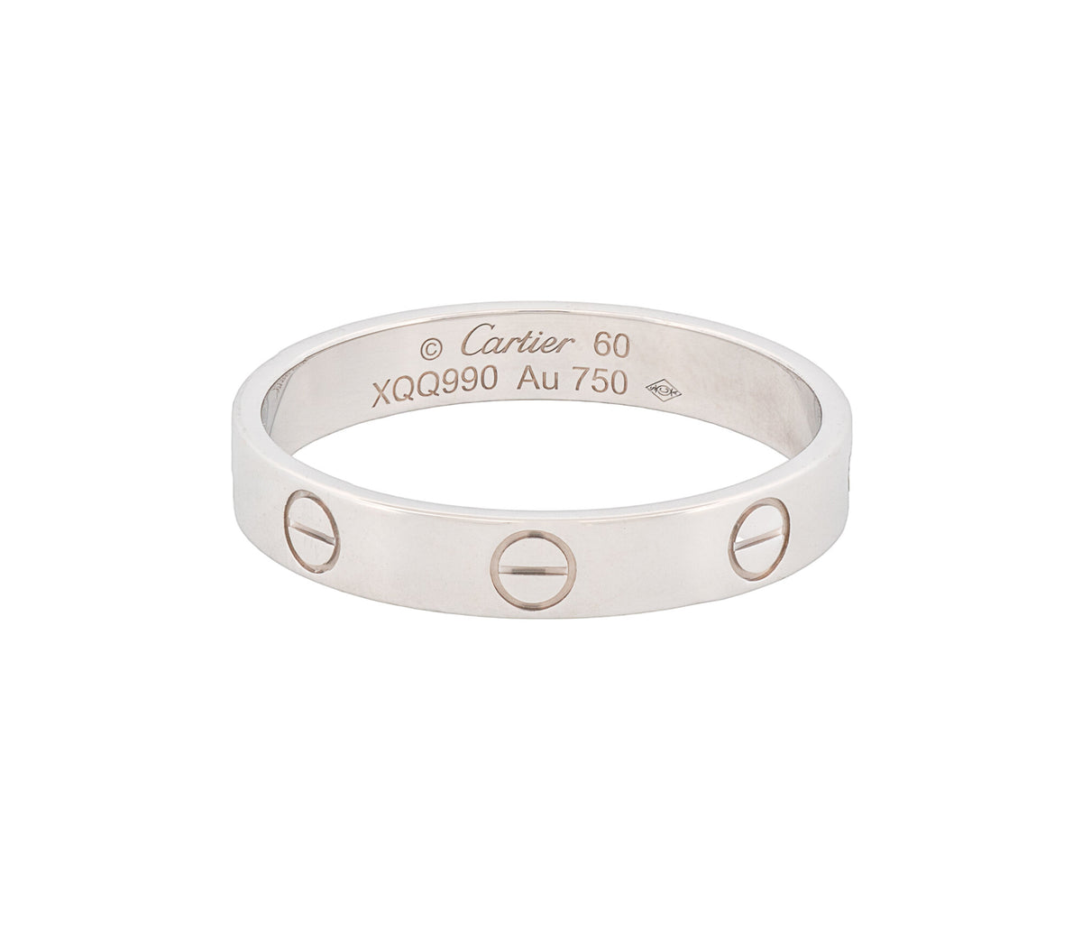 Cartier Love Band Ring 18K White Gold with Original Papers