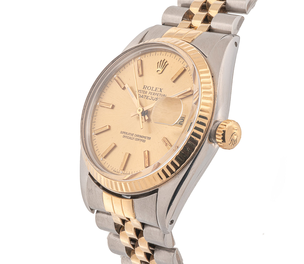 Rolex Datejust 36mm Two-Tone 18k Gold & Stainless Steel Champagne Dial Jubilee Bracelet Mens Watch 16013