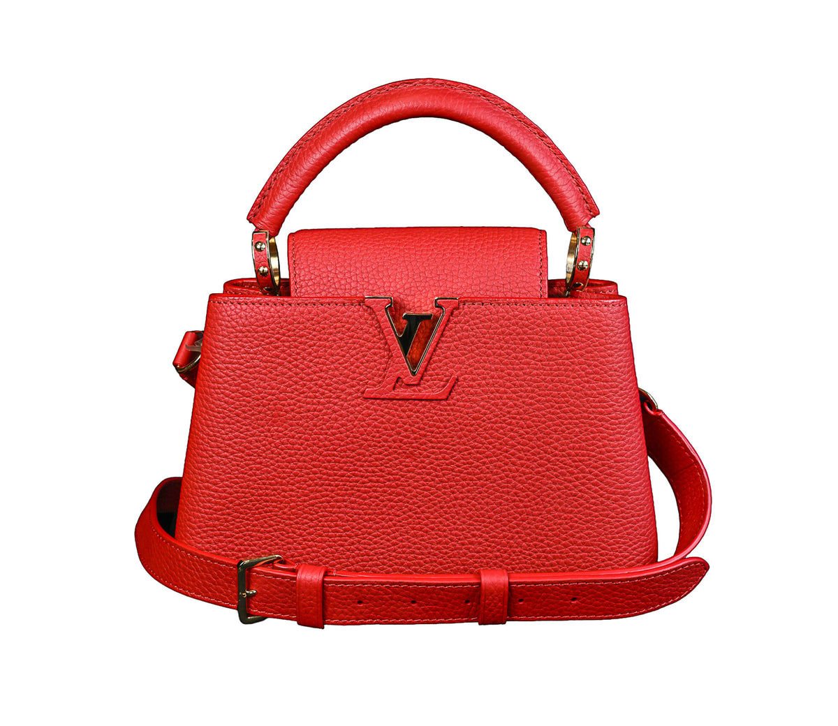 Louis Vuitton Capucines BB Crossbody Bag Red Leather