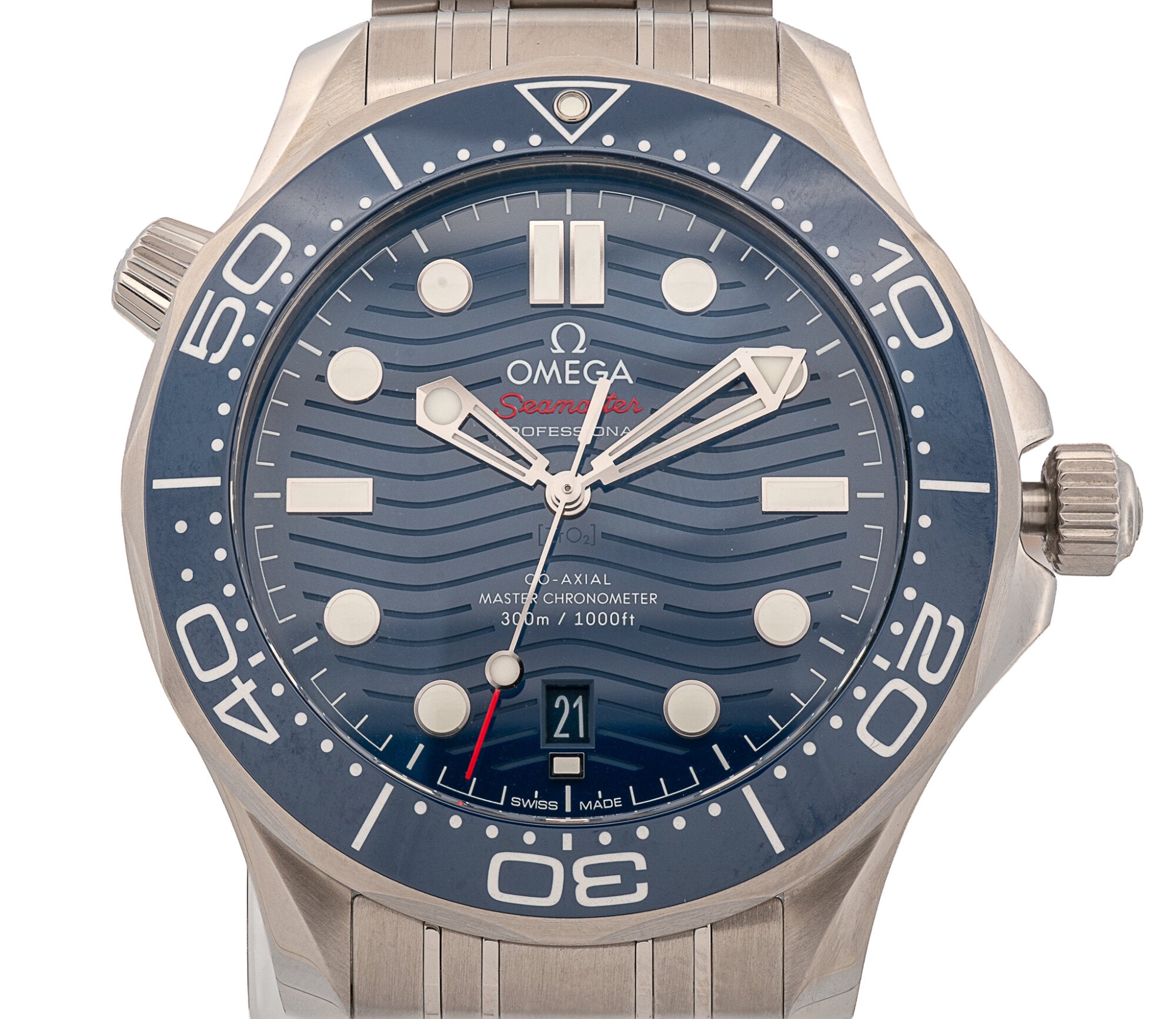 Omega Seamaster Diver 300M Men's 42mm Blue Dial Stainless Steel Automatic Watch