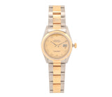 Rolex Oyster Perpetual Datejust 36mm Champagne Roman Dial Two-Tone 18k & SS Ref 16203