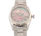 Rolex Datejust 36mm Men's Stainless Steel & 18k Gold Fluted Bezel MOP Dial Automatic Watch Ref 16230