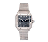 Cartier Santos 40mm Blue Dial Stainless Steel Ref 4072