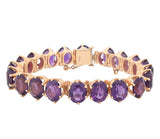 14K Yellow Gold Amethyst Bracelet