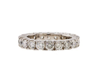 14K White Gold 3.08ct Round Brilliant Cut Diamond Eternity Ring
