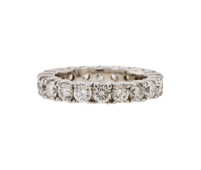 14K White Gold 3.08ct Round Brilliant Cut Diamond Eternity Ring