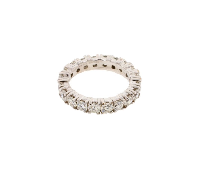 14K White Gold 3.08ct Round Brilliant Cut Diamond Eternity Ring