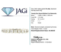 Eternity Band 14K 2.15 CTW Round Natural Diamonds