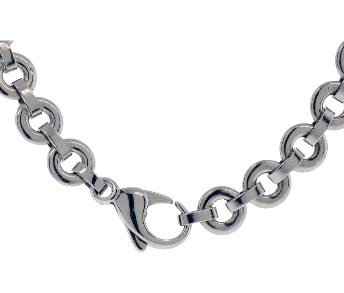 18K Two-Tone Round & Oval Link .50Cttw Diamond Necklace 16.5"